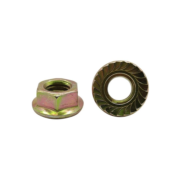 Flange Nut Yellow Zinc